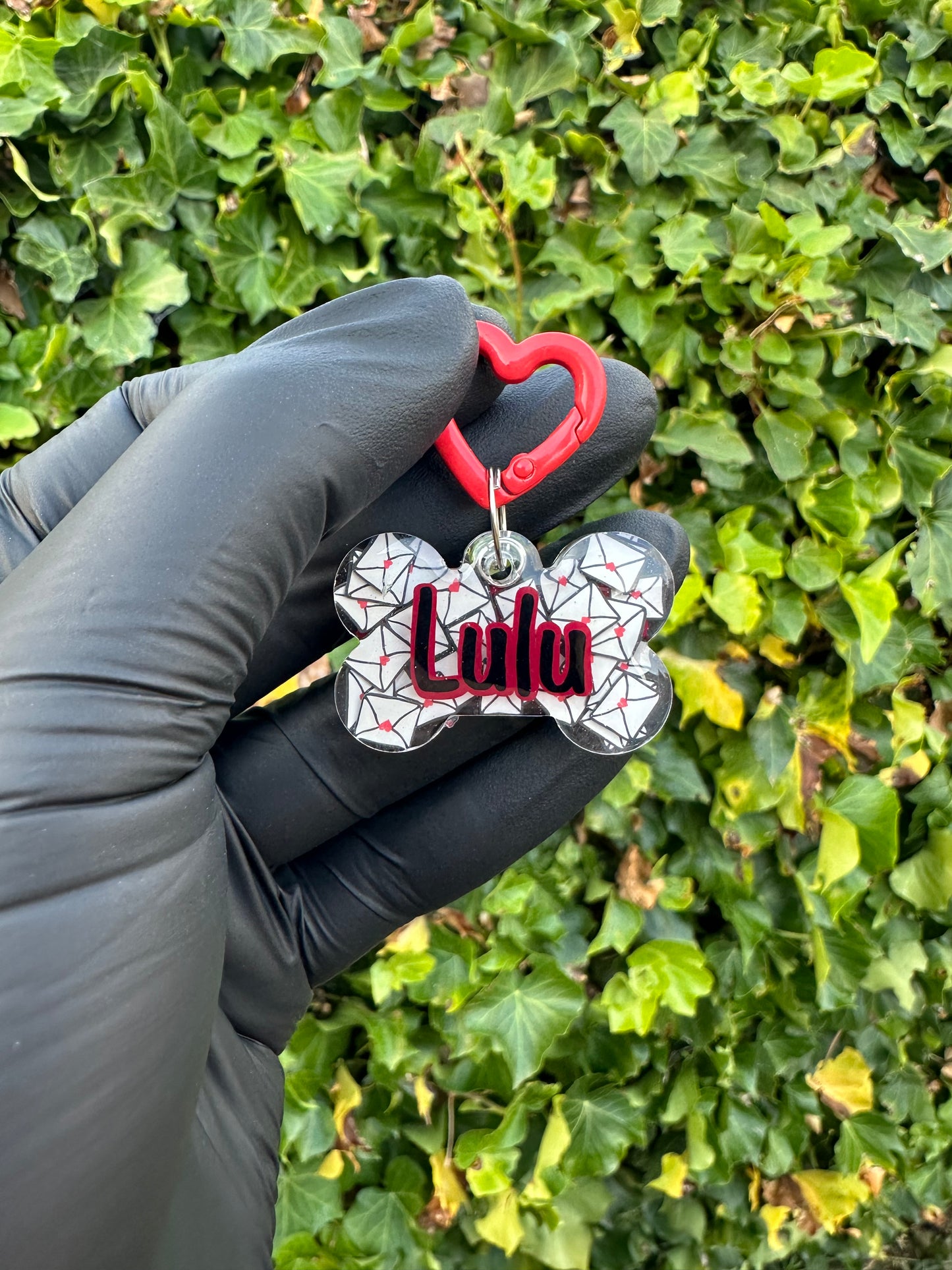 ✨🌺 Personalised Glitter & Clay Slice Tag