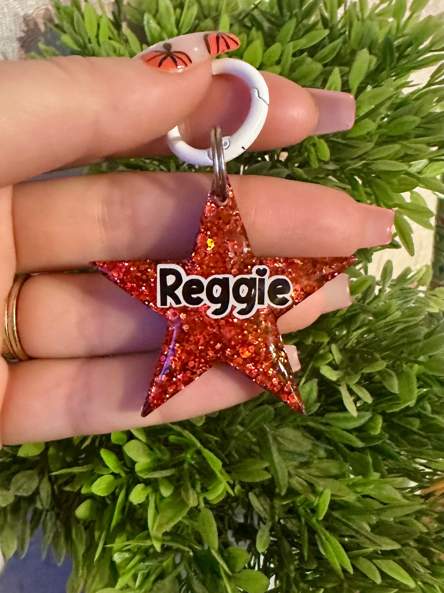 ✨🎈 Personalised Solid Glitter Birthday Dog Tag