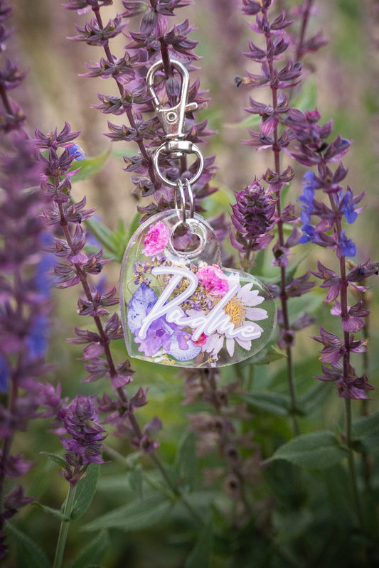 🌸 Personalised Pressed Flower Tag