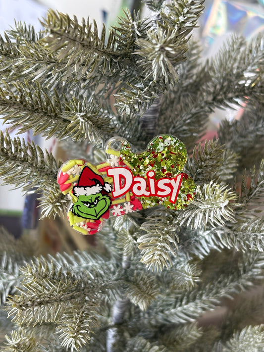 💚 Grinch-Themed Christmas Dog Tag – Festive, Fun & Full of Sass 🎄