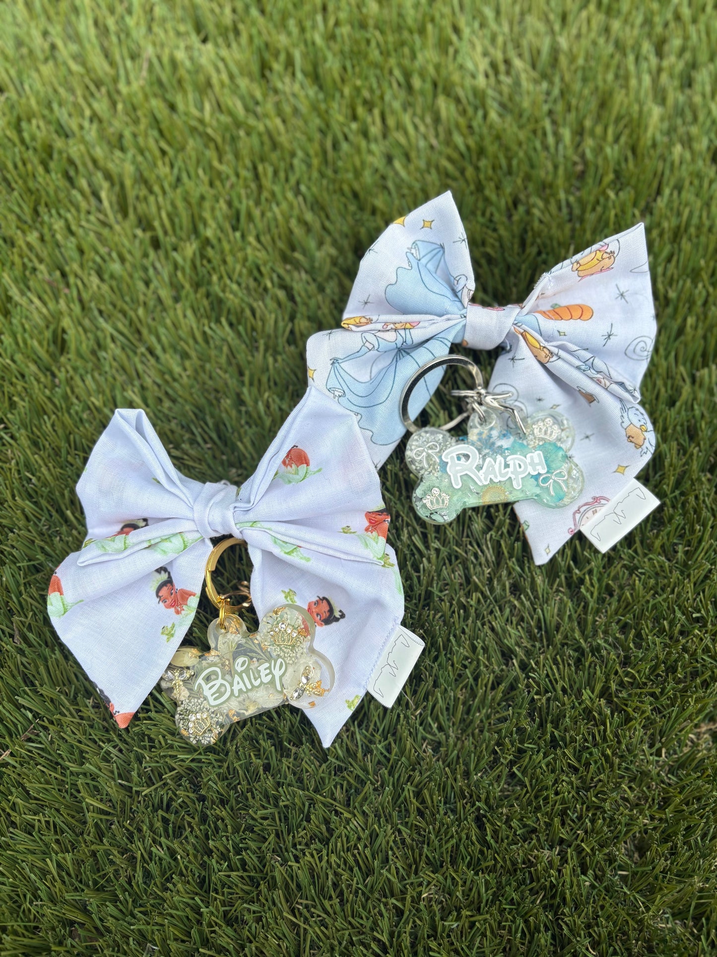Princess Inspired Pressed Flower Tag