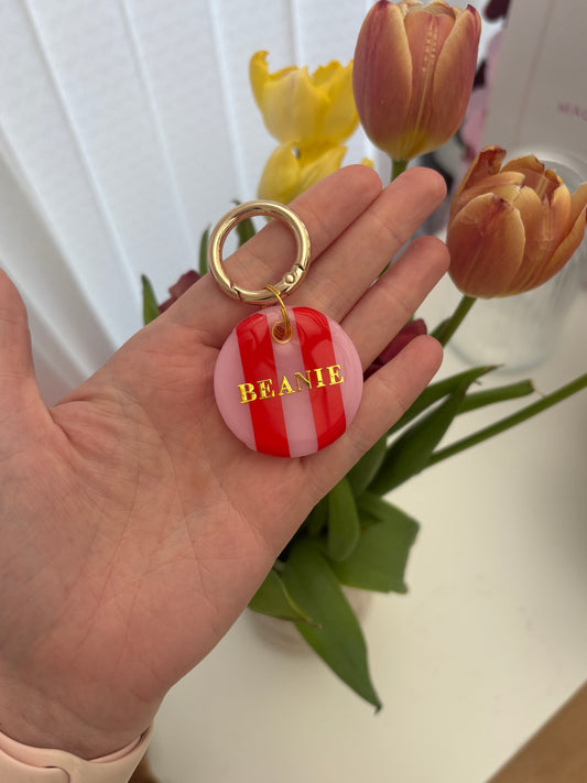 NFC Candy Stripe Circle Tag ✨