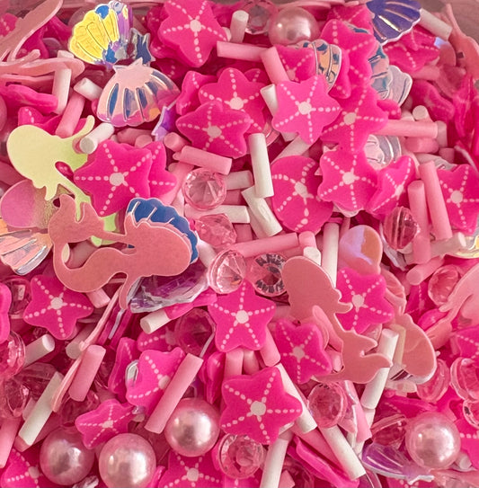 Pink Mermaid Clay Slices