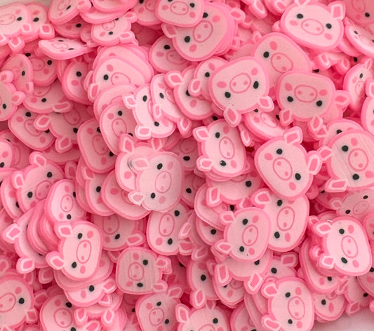 Pink Pig Clay Slices