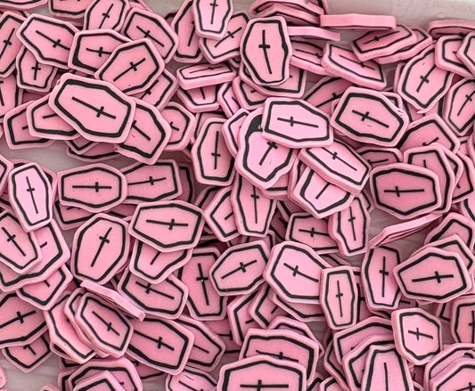 Pink Coffin Clay Slices