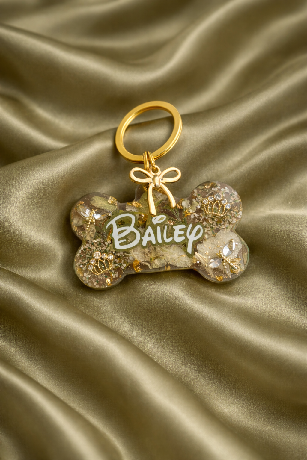 Princess Inspired Pressed Flower Tag